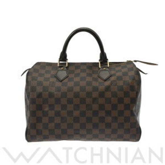 Louis Vuitton Canvas Damier Handbag Speedy Brown Bag - Picture 1 of 9